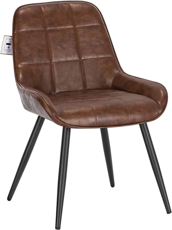 Rootz sæt med 4 spisestuestole - Polstrede stole - Imiteret læderstole - Ergonomisk design - Holdbar og stabil - Gulvbeskyttelse - 81,5 cm x 38 cm x 4