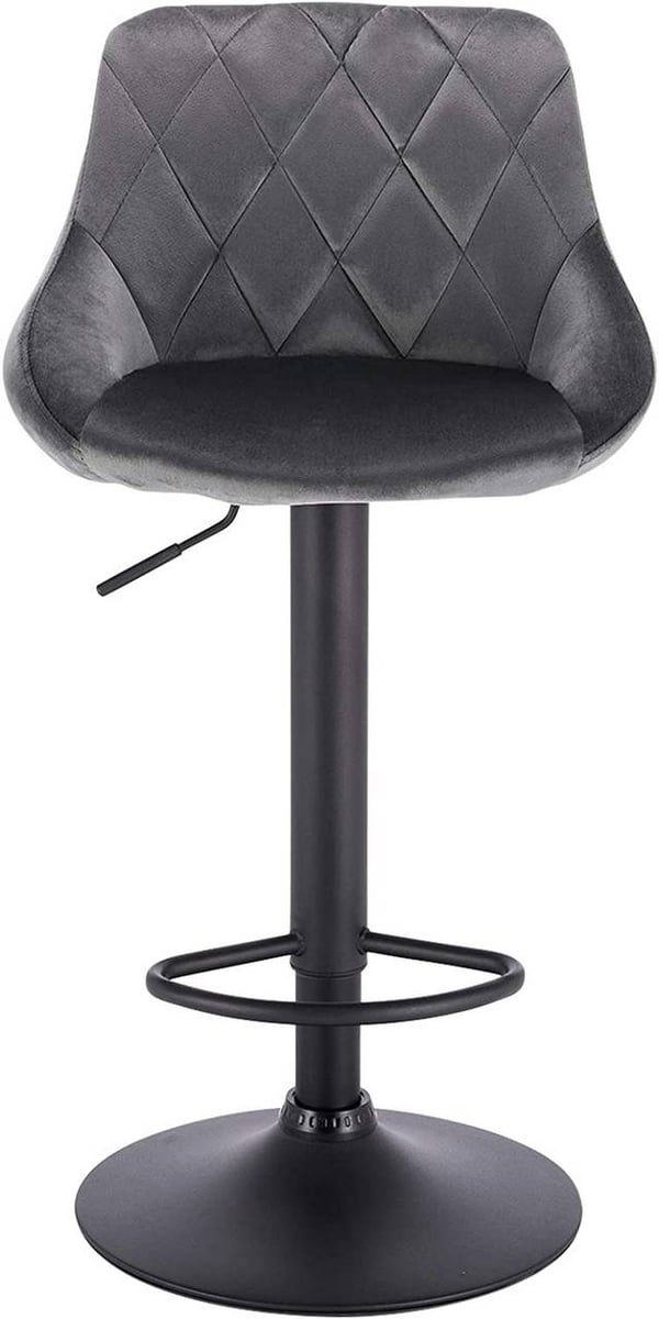 Rootz Velvet Barstole - Justerbare bordstole - Drejelige barstole - Komfortable siddepladser - Sikker og holdbar - Stilfuldt design - 35cm x 38cm x 84