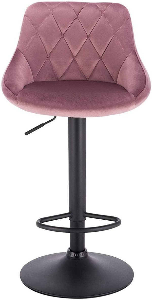 Rootz Velvet barstole - Justerbare bordstole - Drejelige barstole - Luksuriøs komfort - Robust design - Alsidig brug - 84cm-106cm x 35cm x 38cm