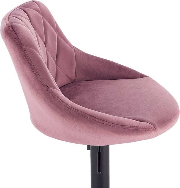 Rootz Velvet barstole - Justerbare bordstole - Drejelige barstole - Luksuriøs komfort - Robust design - Alsidig brug - 84cm-106cm x 35cm x 38cm