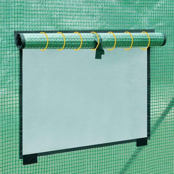 Rootz Premium Film Drivhus - Havedrivhus - Plantehus - Forbedret beskyttelse - Optimal klimakontrol - Holdbar konstruktion - 200 cm x 77 cm x 146/169