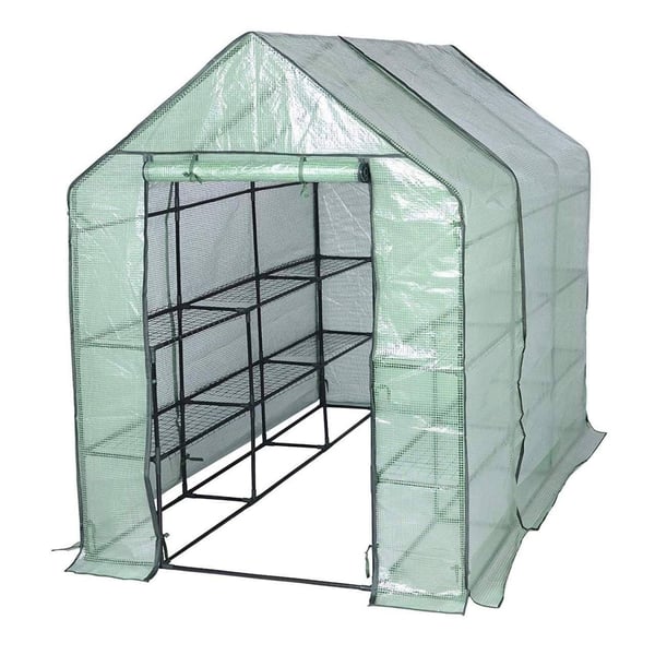 Rootz Folie Drivhus - Have Drivhus - Plantehus - UV Beskyttelse - Justerbar Ventilation - Vejrbestandig - 2,15m x 1,43m x 1,95m
