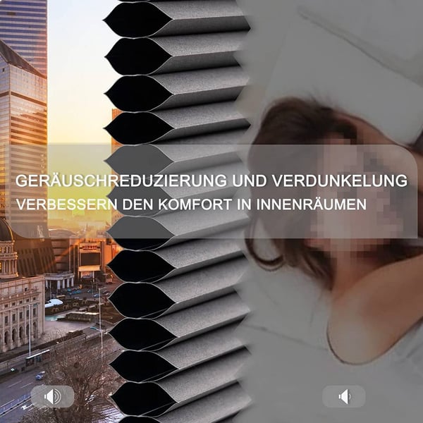 Rootz dobbeltplisserede honeycomb persienner - Privatpersienner - Lysblokerende skærme - Energieffektiv - Børnesikker - Nem installation - 60-110 cm x