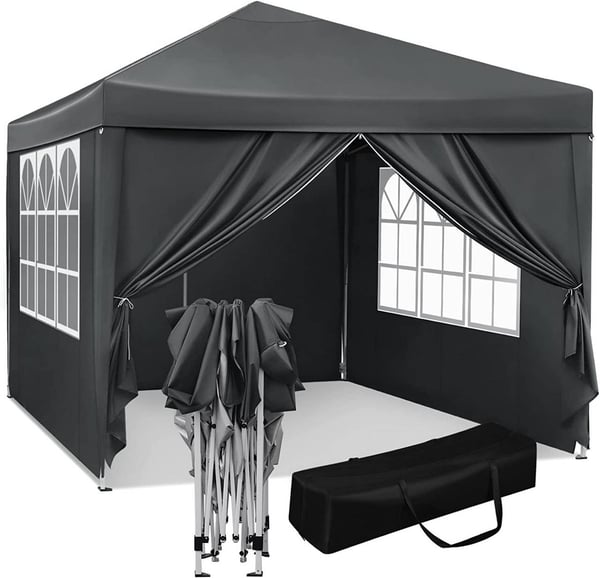 Rootz Premium Outdoor Gazebo - Event Pavillion - Have baldakin - Robust, vandtæt, UV-beskyttelse - Nem opsætning - 3x3m - Metalramme, 210D Oxford stof