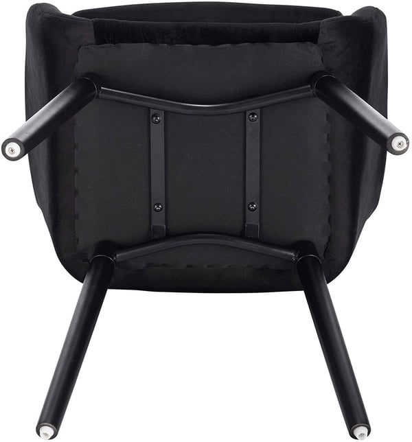 Rootz sæt med 2 ergonomiske spisestuestole - Fløjlspolstrede stole - Komfortable siddepladser, holdbar konstruktion, nem montering - 81 cm x 40 cm x 4