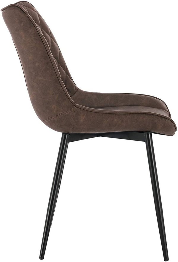 Rootz sæt med 4 spisestuestole - Moderne stole - Stilfulde siddepladser - Holdbart kunstlæder - Ergonomisk design - Nem montering - 85,5 cm x 46 x 40,