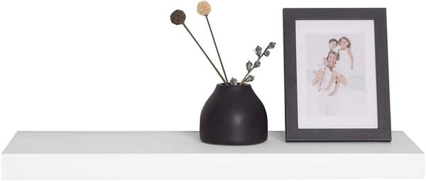 Rootz sæt med 4 væghylder - Hængende hylder - Flydende hylder - Fugtbestandig - Nem installation - Stilfuld og alsidig - 70 cm x 22,9 cm x 3,8 cm pr.