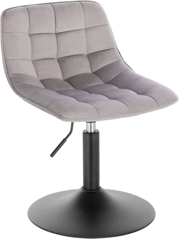 Rootz Barstol - Bordskammel - Justerbar barstol - Ergonomisk design - Skumpolstret - Skridsikker base - Fløjl og metal - 35 cm x 42,5 cm x 60,5-72 cm