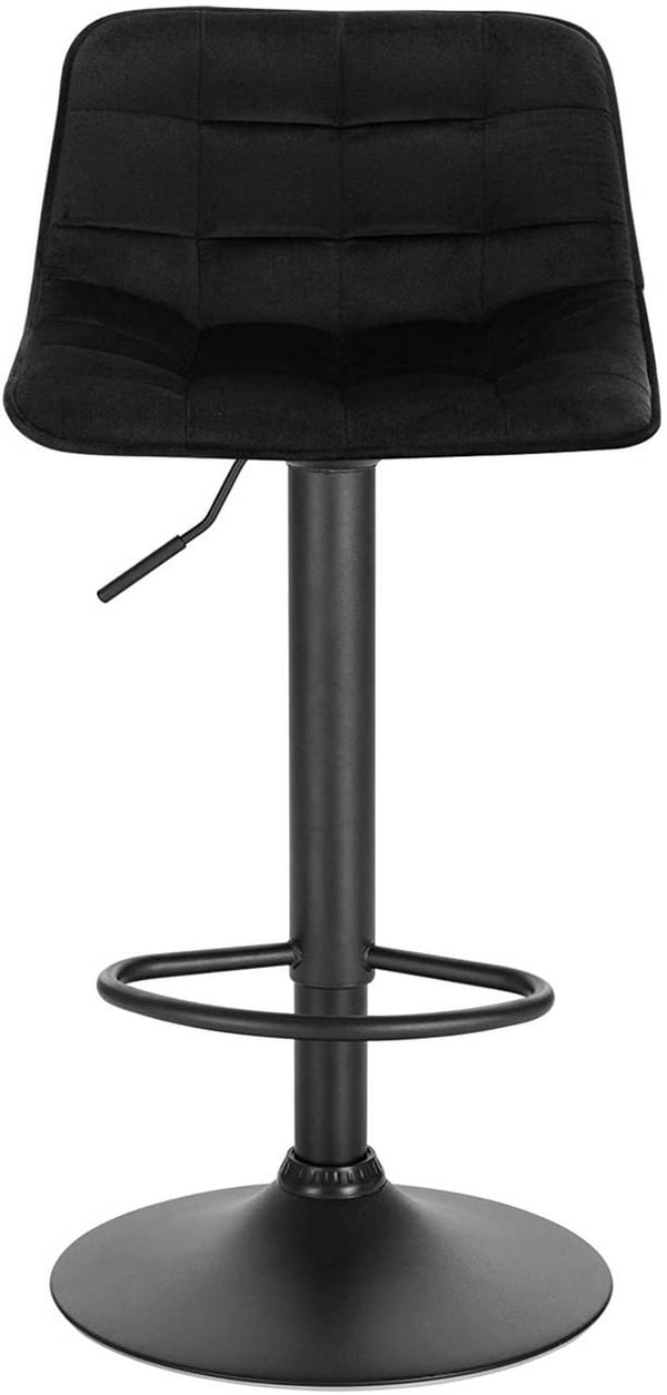 Rootz Velvet Barstol - Bordstol - Justerbar drejestol - Komfortabel siddeplads - Stabilt design - Holdbar bygning - 42,5 cm x 35 cm, Højde 82,5 cm - 1