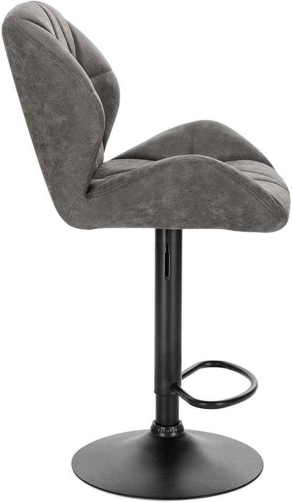 Rootz Barstolssæt - Bordskamler - Drejestole - Ergonomisk design, holdbar konstruktion, gulvbeskyttelse - Imiteret læder - 94cm-116cm x 50cm x 40cm