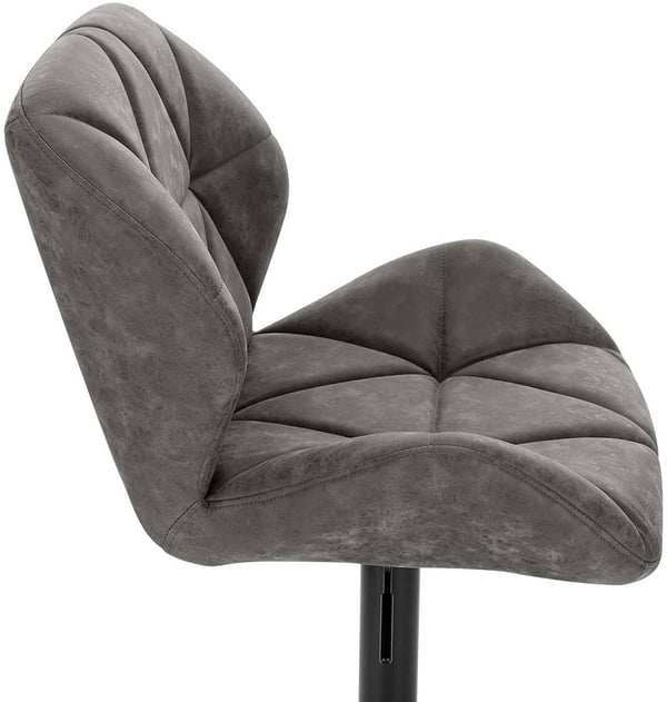 Rootz Barstolssæt - Bordskamler - Drejestole - Ergonomisk design, holdbar konstruktion, gulvbeskyttelse - Imiteret læder - 94cm-116cm x 50cm x 40cm