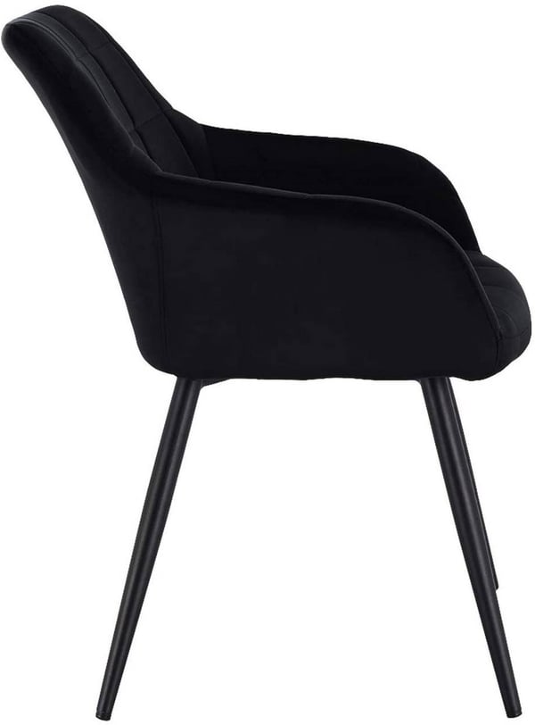 Rootz sæt med 2 spisestuestole - Lænestole med fløjlssæde - Metalben - Komfortable og ergonomiske - Holdbar og stabil - Alsidig og stilfuld - 49 cm x