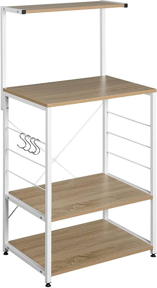 Rootz Modern Multi-Purpose stående hylde - Opbevaringsstativ - Displayenhed - Holdbar MDF og stål - Nem montering - Vandtæt og ridsefast - 40 cm x 60