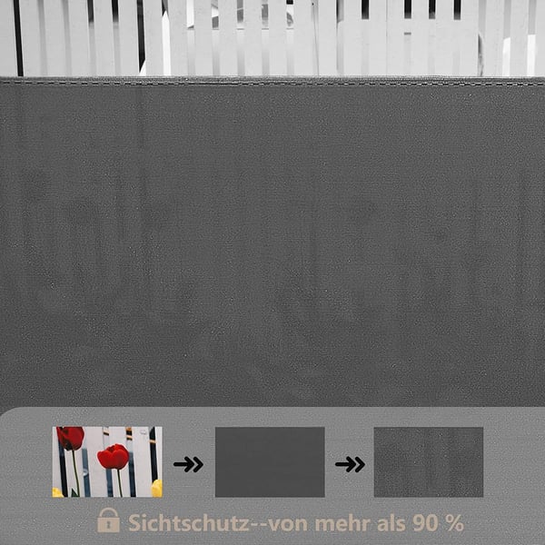 Rootz Tennis Fence Screen - Privacy Screen - HDPE Barriere - 180 g/m² - UV resistent - Nem installation - Længder, der kan tilpasses - Antracit - Fås