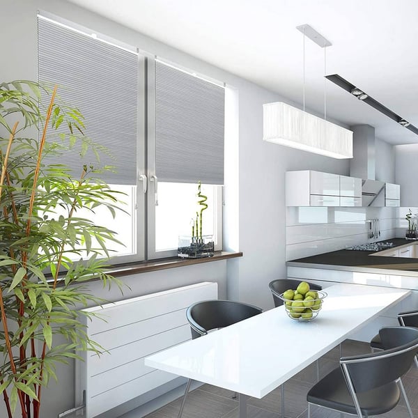 Rootz dobbelt plisserede honeycomb persienner - Privatpersienner - Let filtrerende skærme - Energieffektiv - Sikker og nem installation - 45-120 cm x