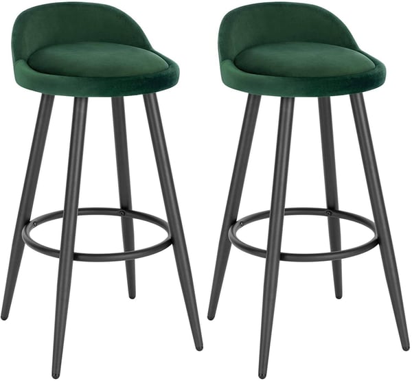 Rootz Velvet Barstol - Bordskammel - Justerbar barstol - Komfortabel siddeplads - Holdbart design - Ridsefast - 37,5 cm x 34 cm
