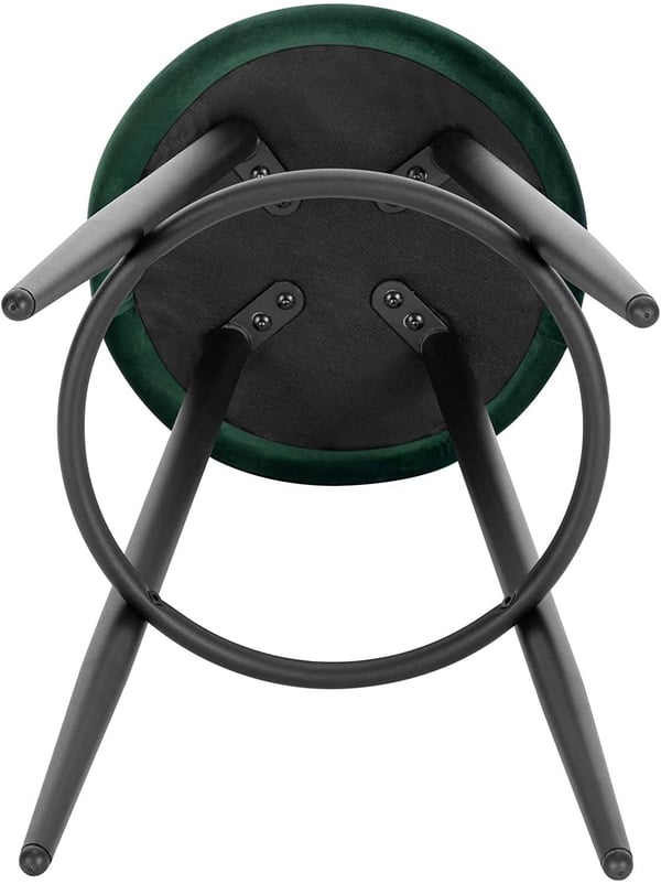 Rootz Velvet Barstol - Bordskammel - Justerbar barstol - Komfortabel siddeplads - Holdbart design - Ridsefast - 37,5 cm x 34 cm