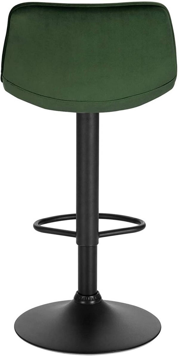Rootz Barstol - Bordskammel - Justerbar barstol - Plys fløjl - Robust metalstel - Ergonomisk design - 42,5 cm x 35 cm, Højde 82,5 cm - 104 cm