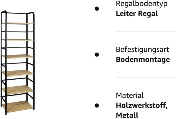 Rootz stående hylde i industriel stil - Opbevaringsstativ - Bogreol - Elegant design - Robust konstruktion - Miljøvenlige materialer - 50 cm x 30 cm x