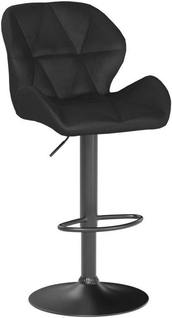 Rootz barstol - Justerbar bordstol - Drejelig barstol - Komfortabel siddeplads - Holdbar fløjl - Stilfuldt design - 94cm-116cm x 50cm x 40cm