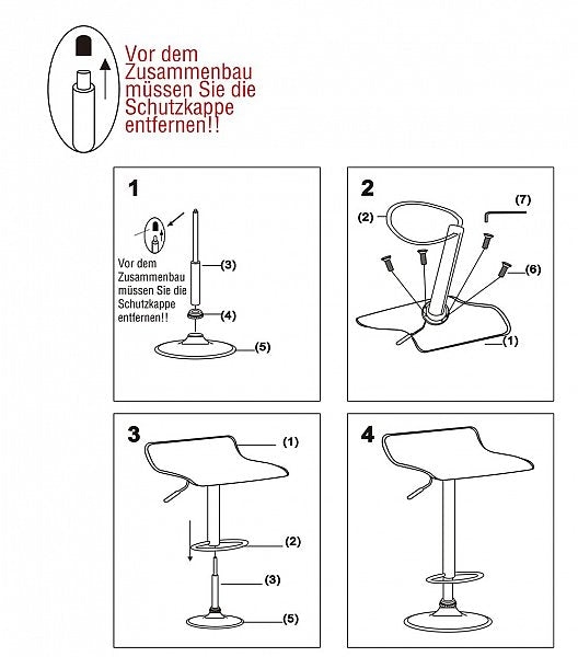 Rootz sæt med 2 designer barstole - Moderne barstole - Komfortable, justerbare, roterbare - Kunstlæder - Forkromet stål - 63cm-83cm x 39cm x 38,5cm
