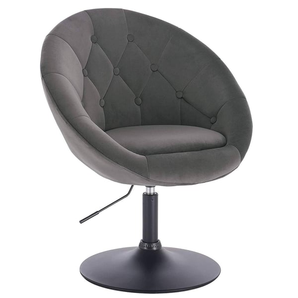 Rootz Velvet Swivel Lounge Chair - Elegant stol - Komfortabel siddeplads - Højdensitetsskum - Holdbar metalramme - Ergonomisk design - Justerbar højde