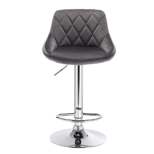 Rootz Luxurious Velvet Barstole - Justerbare bordstole - Drejelige barstole - Komfortable siddepladser - Højdejusterbar - Slidstærkt stel - 84cm-106cm