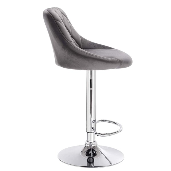 Rootz Luxurious Velvet Barstole - Justerbare bordstole - Drejelige barstole - Komfortable siddepladser - Højdejusterbar - Slidstærkt stel - 84cm-106cm