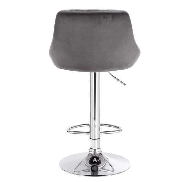 Rootz Luxurious Velvet Barstole - Justerbare bordstole - Drejelige barstole - Komfortable siddepladser - Højdejusterbar - Slidstærkt stel - 84cm-106cm