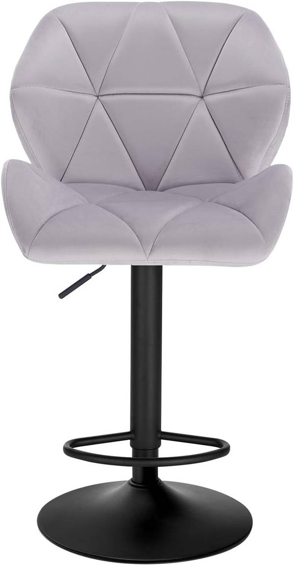 Rootz barstol - Justerbar bordstol - Drejelig barstol - Ergonomisk design, holdbar konstruktion, nem montering - fløjl og metal - 94cm-116cm x 50cm x