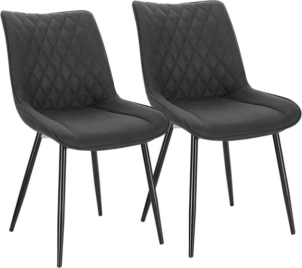 Rootz Elegant Spisestuestole - Moderne spisestuepladser - Stilfulde stole - Holdbart metalstel - Komfortabel skumpolstring - Nem montering - 46 cm x 4