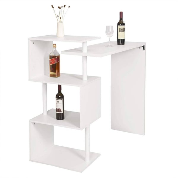Rootz multifunktionelt roterende barbord - Opbevaringsbord - Drejeligt bord - Pladsbesparende - Rigelig opbevaring - Holdbar - 134cm x 112cm x 38cm