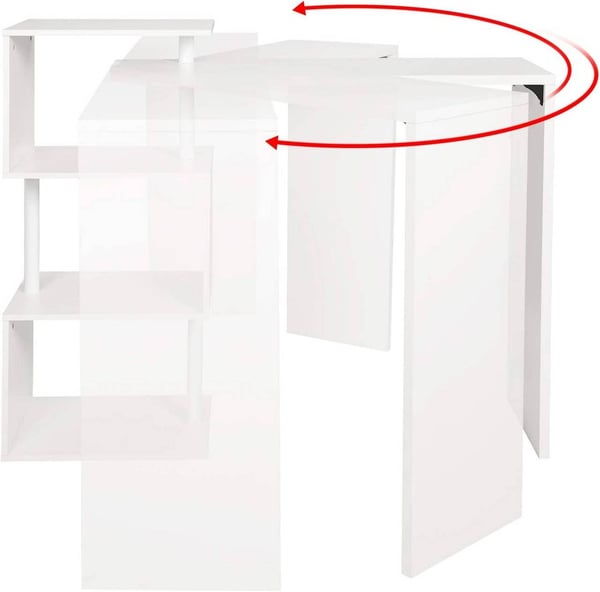 Rootz multifunktionelt roterende barbord - Opbevaringsbord - Drejeligt bord - Pladsbesparende - Rigelig opbevaring - Holdbar - 134cm x 112cm x 38cm