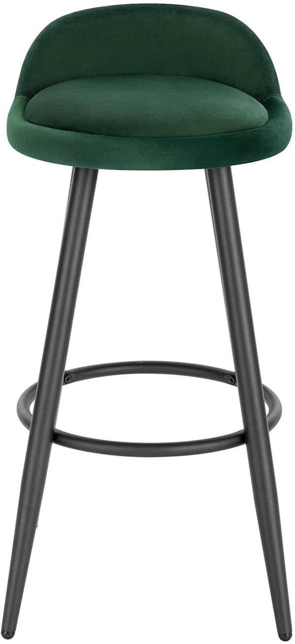 Rootz Velvet Barstol - Bordskammel - Justerbar barstol - Stabil og holdbar - Overlegen komfort - Justerbare fodpuder - 37,5 cm x 34 cm x 78,5 cm