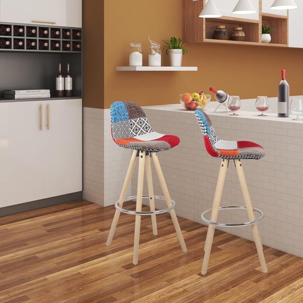 Rootz Highlights Barstol Model Joyce - Designerstol - Bordstol - Komfortable siddepladser, holdbar bygning, nem vedligeholdelse - Træ, linned, metal -