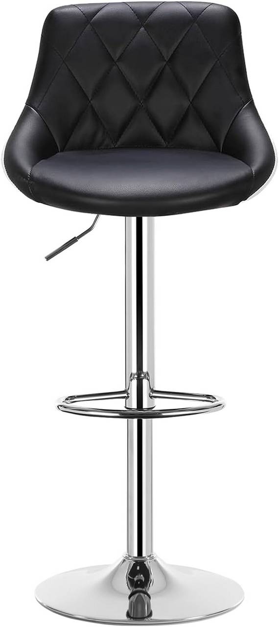 Rootz Barstol - Justerbar bordstol - Drejelig barstol - Komfortabel siddeplads - Nem montering - Holdbart design - 38cm x 35cm x 84-106cm Justerbar hø