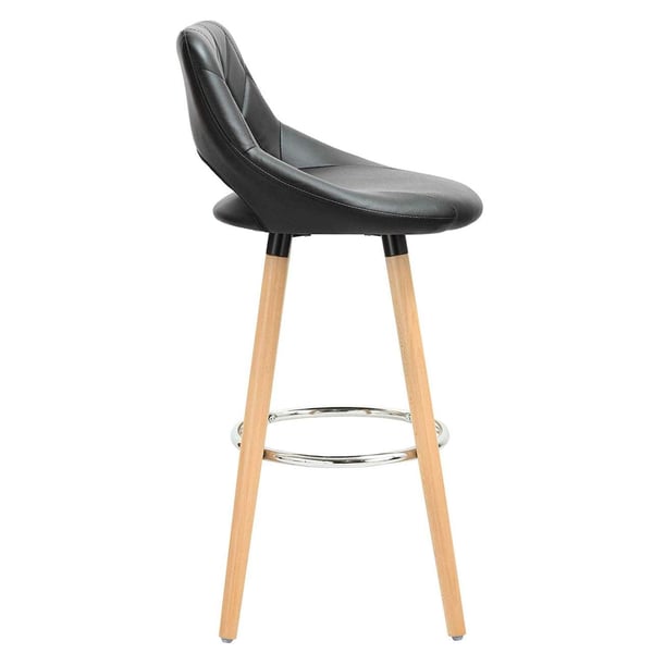 Rootz 2 baarituolin sarja - Työtuolit - Syöttötuolit - Ergonominen muotoilu - Tukeva rakenne - Moderni ulkonäkö - Keinonahka ja puu - 43 cm x 40 cm x