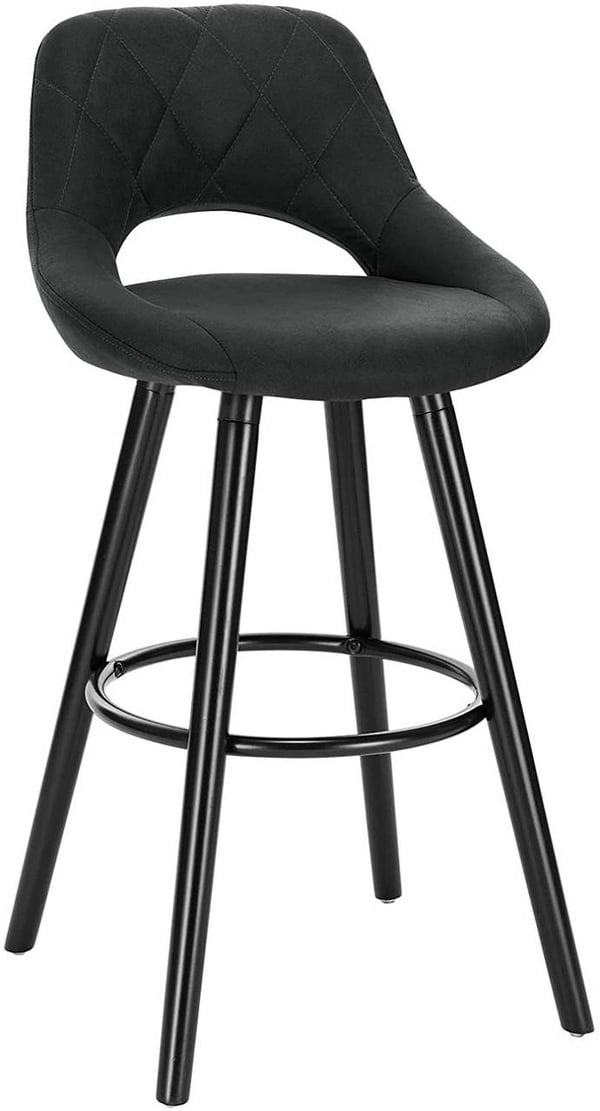 Rootz Scandinavian Barstol - Bordskammel - Høj stol - Ergonomisk design - Robust bøgetræ - Stilfuldt moderne look - 91cm x 43cm x 43cm