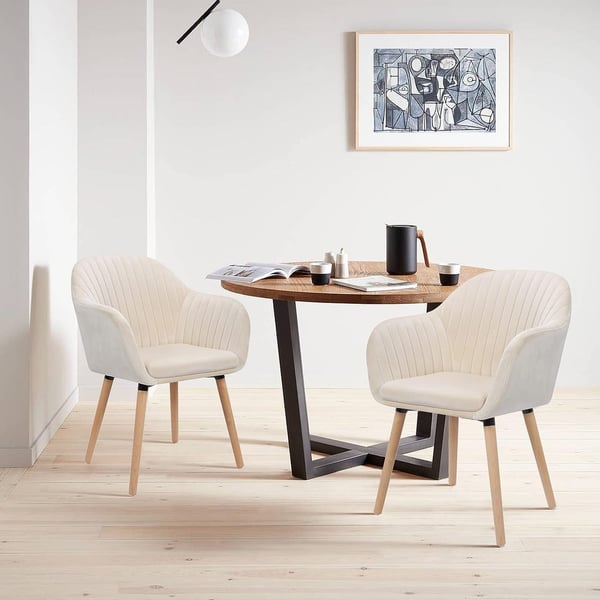 Rootz sæt med 4 spisestuestole - Fløjlsstole - Komfortable siddepladser - Ergonomisk design, holdbar konstruktion, nem montering - 81 cm x 40 cm x 40