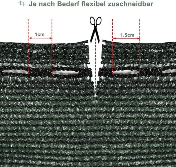 Rootz Premium HDPE Knit Privacy Fence Screen - Beskyttelsesskærm - Holdbar, UV-bestandig, nem installation - 1m til 2m x 6m til 30m