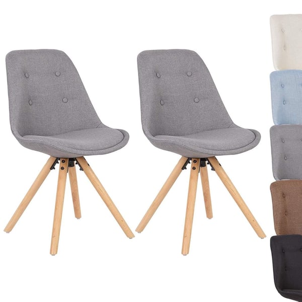 Rootz sæt med 2 spisestuestole - Elegant siddeplads - Komfortable stole - Massivt træ og hør - Ergonomisk design - Holdbar - Nem montering - 85cm x 44
