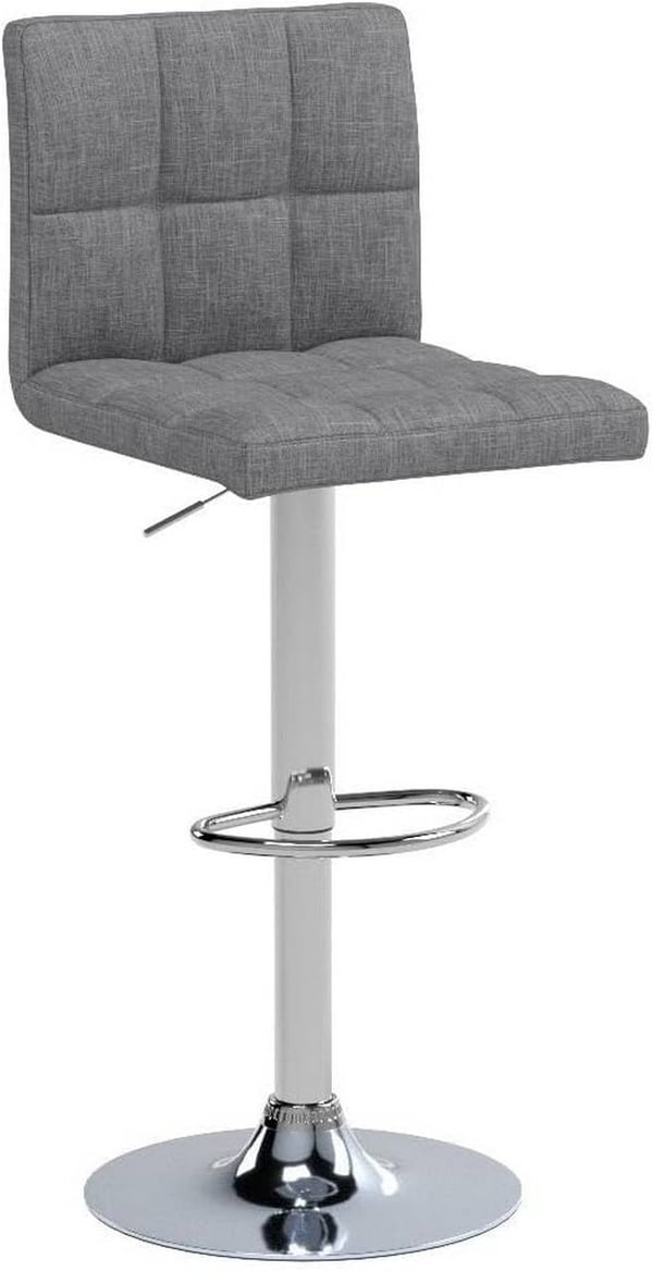 Rootz Justerbar Barstol - Bordstol - Drejelig skammel - Slidstærkt forkromet metal - Ergonomisk design - Gulvbeskyttelse - 92cm-114cm x 44cm x 38cm