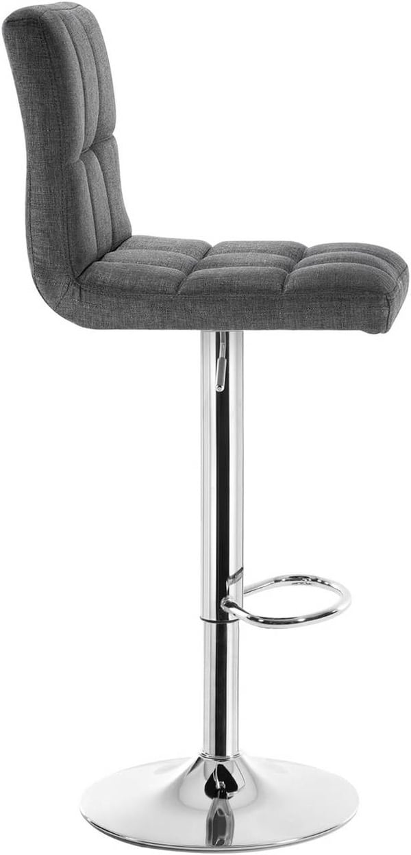 Rootz Barstol - Drejestol - Justerbar højde - Komfortabelt sæde i linned - Holdbar og ergonomisk - Anti-Slip base - 92-114 cm x 44 cm x 38 cm