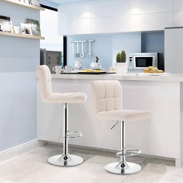Rootz Justerbar Barstol - Bordstol - Drejelig skammel - Ergonomisk design - Holdbar og beskyttende - Alsidig - 44cm x 38cm x 92-114cm