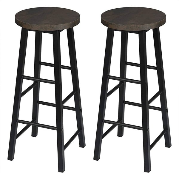 Rootz Industriel Barstol - Bordskammel - Metalskammel - Robust stålramme - Alsidigt design - Komfortfunktioner - 71 cm Sædehøjde x 30 cm Sædediameter