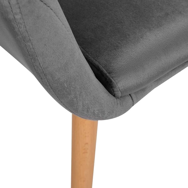 Rootz sæt med 2 spisestuestole - Fløjlsstole - Polstrede stole - Ergonomisk støtte - Materialer af høj kvalitet - Nem montering - 81 cm x 40 cm x 40 c