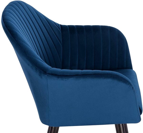 Rootz Ergonomic Velvet Spisestuestol - Komfortabel stol - Stilfuld siddeplads - Højdensitetsskum - Nem montering - Understøtter op til 120 kg - 81 cm