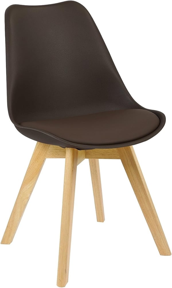 Rootz sæt med 2 spisestuestole - Køkkenstole - Komfortable siddepladser - Højdensitetsskum - Holdbar konstruktion - Anti-Slip måtter - 48cm x 42cm x 8