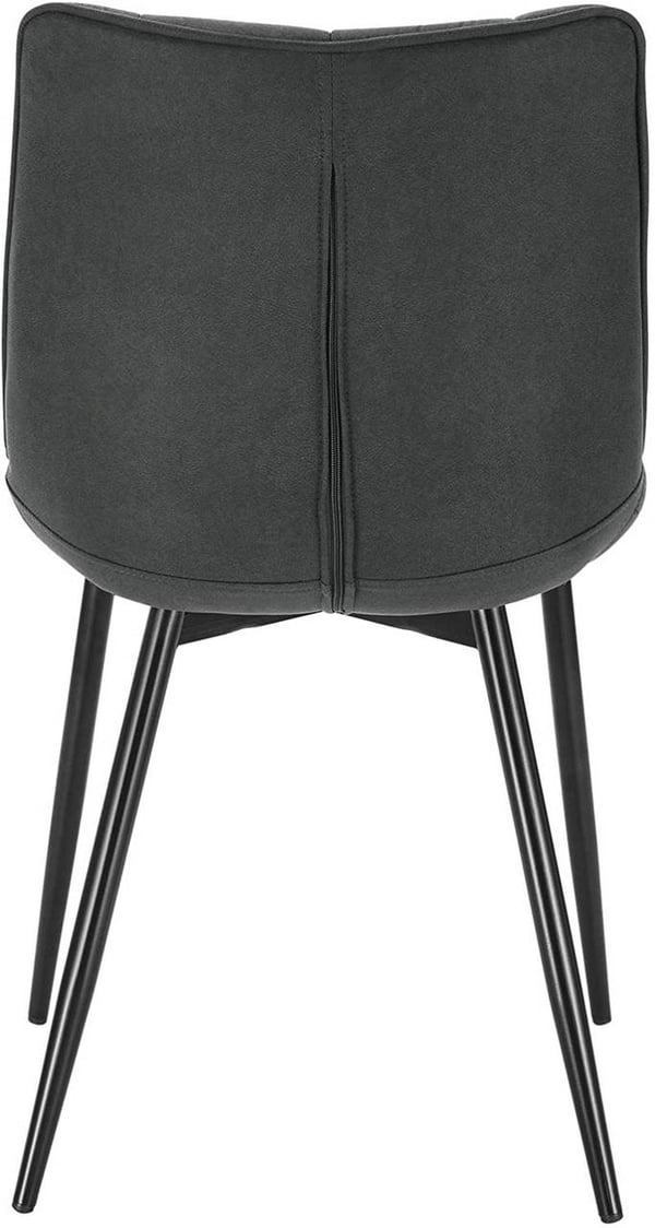 Rootz Sæt med 2 spisestuestole - Køkkenstole - Polstrede stole - Komfortabelt quiltet sæde - Holdbare metalben - Ergonomisk ryglæn - 46 x 40,5 cm Sæde