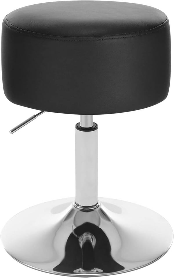 Rootz Justerbar drejelig barstol - Bordskammel - Roterende stol - Komfortabelt imiteret læder - Holdbart metalstel - Gulvbeskyttelse - Sædediameter: 3
